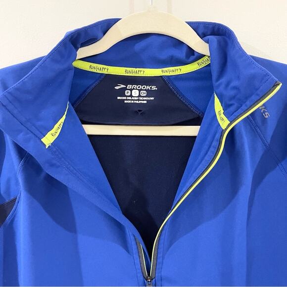 Brooks Men's 1/2 Zip Long Sleeve Running Pullover Top Men size S Blue - Picture 4 of 9
